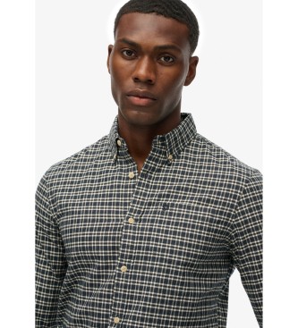 Superdry Premium geruit Oxford overhemd marine