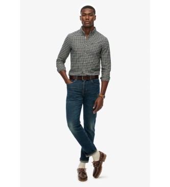 Superdry Premium geruit Oxford overhemd marine