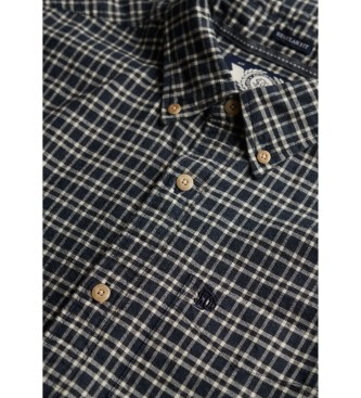 Superdry Premium geruit Oxford overhemd marine