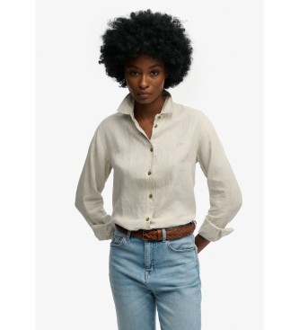 Superdry Premium Slim Hemd beige