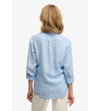 Superdry Premium Slim Fit Hemd blau