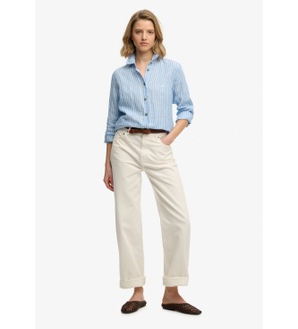 Superdry Premium Slim Fit Hemd blau