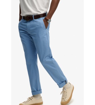 Superdry Premiumbyxor Regular Chino blå