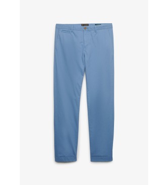 Superdry Premiumbyxor Regular Chino blå