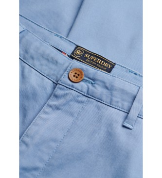 Superdry Premiumbyxor Regular Chino blå