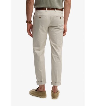 Superdry Hochwertige Recular Chino-Hose grau