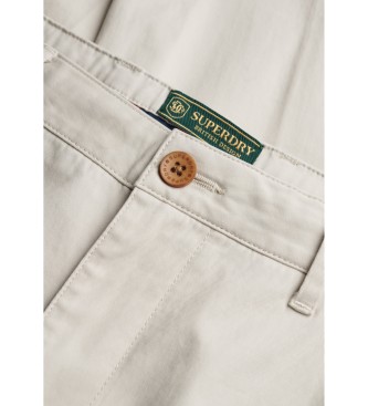 Superdry Hochwertige Recular Chino-Hose grau