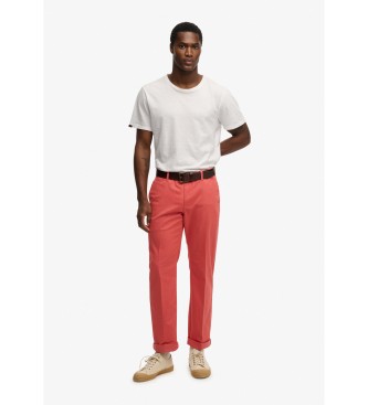 Superdry Premium Recular Chino Hose rot