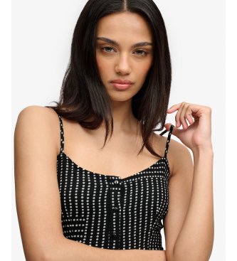 Superdry Cami Print Kleid schwarz