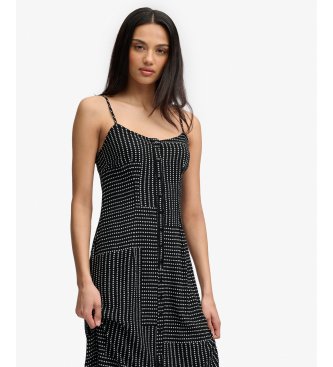 Superdry Cami Print Kleid schwarz