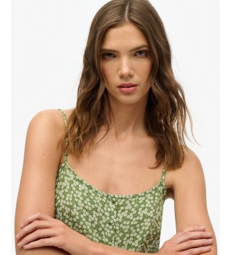 Superdry Midi-kjole med stropper og grønt print