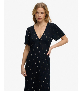 Superdry Vestido com estampado azul-marinho