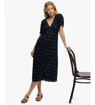 Superdry Vestido com estampado azul-marinho