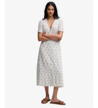 Superdry Vestido Print Midi Tea bege