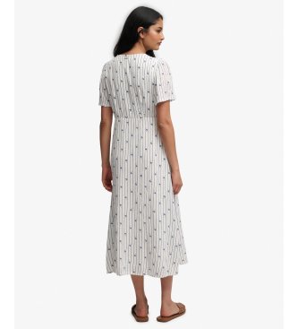 Superdry Vestido Print Midi Tea bege