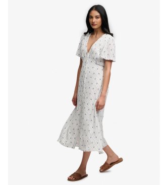 Superdry Vestido Print Midi Tea bege