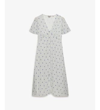 Superdry Vestido Print Midi Tea bege