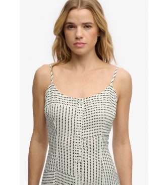 Superdry Kl�nning Print Cami Midi vit
