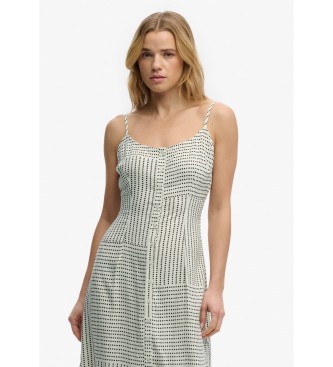 Superdry Kl�nning Print Cami Midi vit
