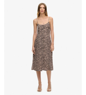Superdry Robe Cami imprime beige