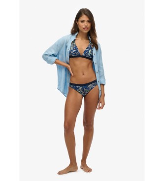 Superdry Top de biquni com estampado azul-marinho