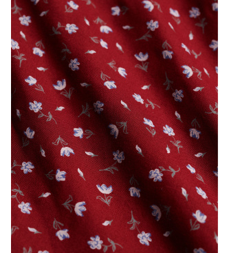 Superdry Robe longue Cami imprim�e bordeaux