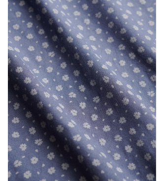 Superdry Robe longue imprim�e bleue