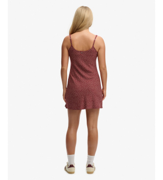 Superdry Robe cami imprim�e bordeaux
