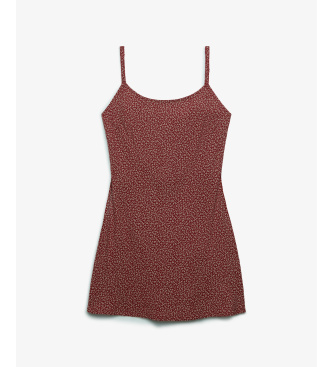Superdry Robe cami imprim�e bordeaux