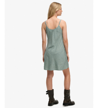 Superdry Mini robe Cami imprim�e verte