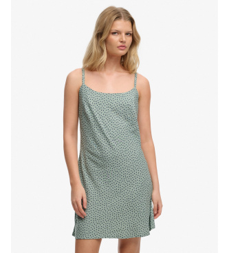 Superdry Mini robe Cami imprim�e verte