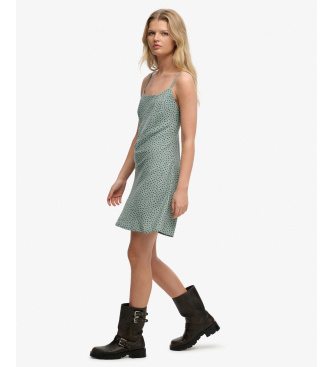 Superdry Mini robe Cami imprim�e verte