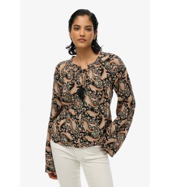 Superdry Mngfrgad blus med tryck