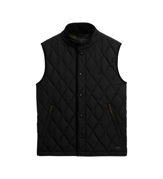 Superdry Schwarze Steppweste