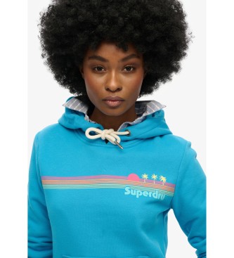 Superdry Bluza Rainbow Stripe niebieska