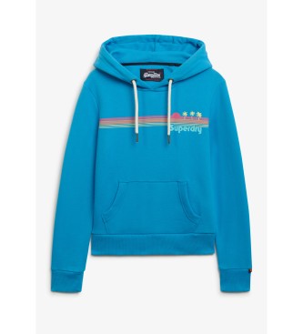 Superdry Bluza Rainbow Stripe niebieska