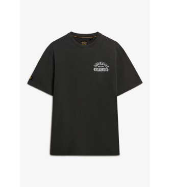 Superdry Record Label oversized T-shirt grijs
