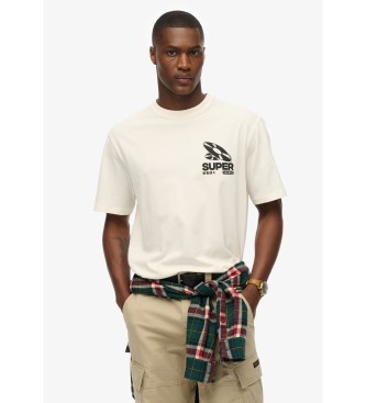 Superdry Record Label Oversized beige T-shirt