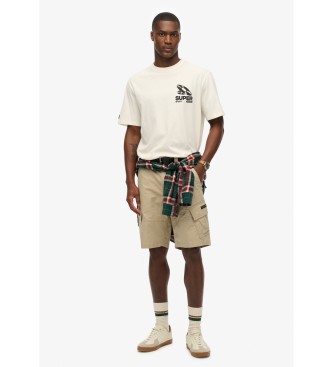Superdry Record Label Oversized beige T-shirt