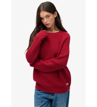Superdry Relaxed Ribbed Knitted Sweater rdbrun