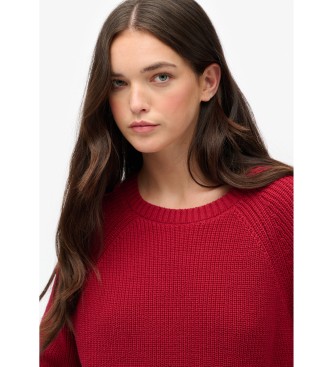 Superdry Relaxed Ribbed Knitted Sweater rdbrun