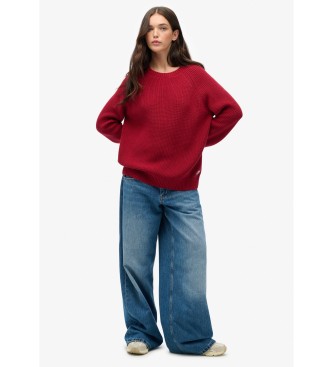 Superdry Relaxed Ribbed Knitted Sweater rdbrun