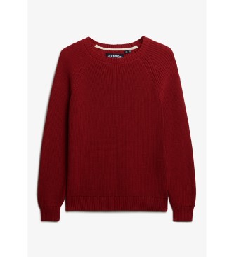 Superdry Relaxed Ribbed Knitted Sweater rdbrun