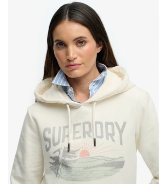 Superdry Felpa con cappuccio Retro Outdoor Rlxd bianco sporco