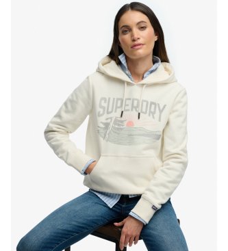 Superdry Felpa con cappuccio Retro Outdoor Rlxd bianco sporco
