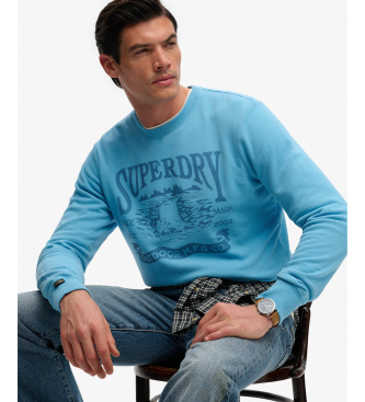 Superdry Retro sweatshirt blauw
