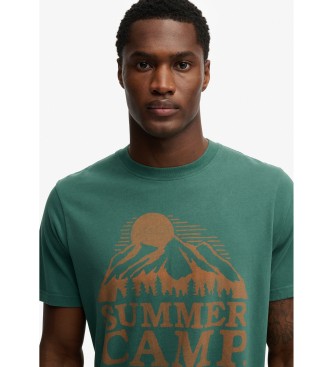 Superdry Retro majica na prostem Rlxd zelena