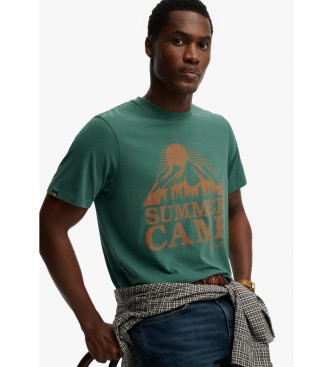 Superdry Retro majica na prostem Rlxd zelena