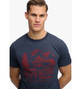 Superdry Retro majica za na prostem Rlxd navy