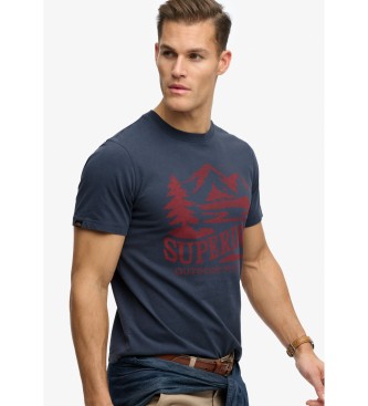 Superdry Retro majica za na prostem Rlxd navy
